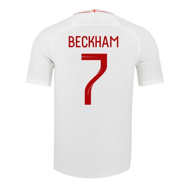 Camiseta Inglaterra 1ª Beckham 2018 Blanco